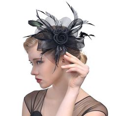 Category:Headpiece,Fascinators,Hats,Headwear; Embellishment:Feather,Bows,Pure Color,Splicing,Tulle; Gender:Women's; Quantity:1 PC; Theme:Fashion,Head,Vintage Theme,Birthday,Wedding,Holiday,Classic Theme; Style:Vintage,Elegant; Hats Category:Fedora Hat,Top Hat,Veil Hat; Occasion:Horse Race,Cocktail; Material:Organza; Front page:WE; Shipping Weight:0.13; Listing Date:04/08/2024; Head Circumference: Clip Fascinators, Feather Veil, Holiday Headpiece, Wedding Party Hair, Glamour Vintage, Hat Wedding, Bridal Wedding Hair, Wedding Hat, Feather Fascinators