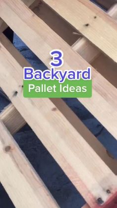 three backyard pallet ideas that are easy to build