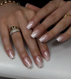 Ombre Chrome Pearl Nails/hand Painted Nails/ Argylefake Nails/ Handmade Press on Nails/faux Acrylic Nails - Etsy Ombre White Chrome Nails, Matte Pearl Nails, Chrome Pearl Nails, Chrome Ombre Nails, Pearl Chrome Nails, Ombre Chrome, Nail Art Chrome, Ombre Chrome Nails, Hand Painted Nails