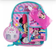 Disney Minnie Mouse Girls Backpack For Little Kids | 5 Pc Set Girls Water Bottle Keychain Snack Tote And Knapsack For School Minnie Mouse Backpack For Back To School, Pink Disney Backpack For Back To School, Minnie Mouse School Bag For Back To School, Back To School Minnie Mouse Backpack, Pink Minnie Mouse Backpack For Disney Trips, Senior Backpacks, Cute Minnie Mouse Backpack For School, Minnie Mouse Standard Backpack For School, Back To School Minnie Mouse Disney Bags