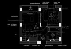 a black and white floor plan for a house with all the details labeled in it