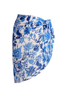 Create a chic and sexy poolside look with Shiraleah’s Capri Pareo. This pareo features a blue and white floral print, making it the perfect accessory for your day near the water. Made from polyester, the Capri Pareo is perfect to throw on over your swimsuit for easy going style. Pair with other items from Shiraleah to complete the look! Color: Blue One Size: L 23" X W 50" Material: Polyester Hand Wash, Hang Dry Made In China Vegan 04-65-069 White Floral Print Swimwear For Beach Cover-up, Beachy Sarong For Poolside Spring, Printed Summer Sarong, Printed Summer Sarong For Poolside, Spring Beach Printed Sarong, Summer Printed Sarong For Poolside, White Floral Print Sarong For Beach Season, Printed Sarong For Poolside And Summer, Printed Sarong For Spring Beach Outing