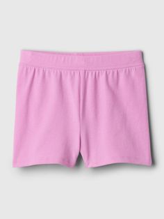 Soft cotton shorts with stretch.  Elasticized waist.  Easy, pull-on waist.  Sizes range from baby to toddler. Shorts With Built-in Shorts For Playwear, Pink Cotton Pajama Shorts For Playwear, Stretch Cotton Pull-on Shorts, Gap Pink Cotton Bottoms, Gap Shorts With Elastic Waistband, Gap Cotton Shorts With Elastic Waistband, Spring Playwear Pajama Shorts, Summer Elastic Shorts For Playwear, Summer Playwear Shorts With Elastic Fit