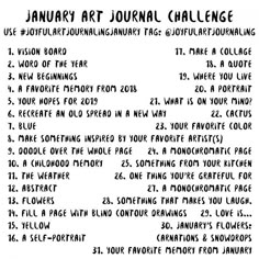 the january art journal challenge is here to help you learn how to write and draw