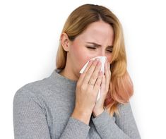 Woman sneezing | Premium Psd #Freepik #psd #background #people #woman #white-background People Model, Health Images, Model Shoot, High Fever, Nasal Spray, Allergy Symptoms, Runny Nose, How To Wear Scarves, Natural Supplements