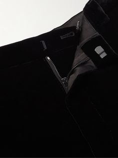 With Anthony Vaccarello at the helm, SAINT LAURENT continues to blend contemporary and traditional tailoring elements. A bold alternative to classic wool or cotton, these trousers are cut from plush velvet in a straight-leg profile. Wear them with the matching jacket. Saint Laurent Collection, High Rise Style, Velvet Suit, Formal Pants, Anthony Vaccarello, Suit Trousers, Trouser Suits, Mr Porter, Mens Trousers