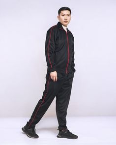 Stay comfortable and stylish in this Men's casual Tracksuit, designed for any season. The plain design allows for versatile wear, while the matching outfit adds a cohesive touch. Perfect for any occasion, this tracksuit is a must-have for the fashion-forward man. Full Zip up Track jacket 2 zippered side pockets 250 GSM durable track material for long term wear with a soft internal lining for comfort Straight bottom track pants with adjustable drawstrings at ankle, 2 zippered side pockets and an Casual Tracksuit With Side Pockets For Sports, Relaxed Fit Tracksuit With Side Pockets, Long Sleeve Moisture-wicking Tracksuit For Loungewear, Moisture-wicking Long Sleeve Tracksuit For Loungewear, Casual Crew Neck Tracksuit For Jogging, Casual Cotton Track Jacket For Jogging, Casual Black Track Jacket For Loungewear, Casual Moisture-wicking Tracksuit For Loungewear, Matching Outfit