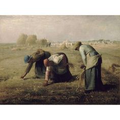 two people in a field with hay bales metal print by jean - louis lebasin