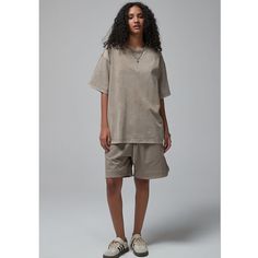 A-193-15 Beige Short Sleeve T-shirt For Loungewear, Brown Washed Short Sleeve Tops, Casual Cotton T-shirt With Natural Dye, Brown Cotton T-shirt For Loungewear, Brown Washed Short Sleeve T-shirt, Casual Tie Dye T-shirt For Loungewear, Casual Short Sleeve T-shirt With Natural Dye, Short Sleeve Cotton T-shirt With Natural Dye, Casual Beige Soft-washed T-shirt