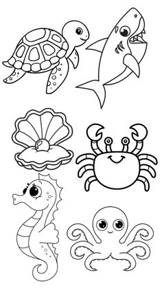 sea animals coloring pages for kids