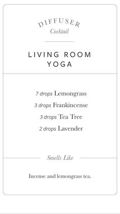 Living Room Diffuser Blends, Yoga Diffuser Blend, Living Room Yoga, Essential Oils 101, Essential Oils Cleaning