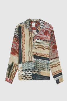 Fabric Paint Diy, Boho Men, Kurta Neck Design, Flowy Shirt, 2020 Design, Pull Apart, Streetwear Men Outfits, Zara Man, Textile Patterns