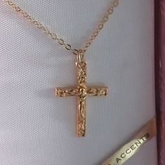 Gold Crucifix Necklace Elegant Nickel Free Crucifix Necklace, Catholic Cross Necklace, Horror Necklace, Gold Crucifix Necklace, Alien Necklace, Quinceanera Jewelry, Green Pendant Necklace, Mickey Mouse Necklace, Wedding Earrings Studs