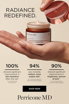 The Perricone MD High Potency Face Finishing & Firming Radiant Moisturizer is an illuminating moisturizer that delivers a lit-from-within radiance and a healthy, luminous complexion. Hydrate Skin