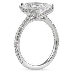 a cushion cut diamond engagement ring with side stones