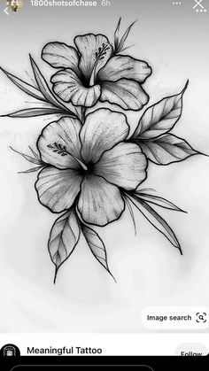 a flower tattoo design on the back of a cell phone, it is black and white