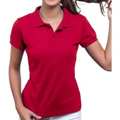 Camisa Polo Feminina Camiseta Gola Atacado Uniforme Piquet-Descrição: Camisa polo básica malha de ótima qualidade em composição mista entre algodão e poliéster ('Piquet').   Corte cinturado manga mais curta gola com pequeno detalhe em listra.   Escolha per... Office Uniform For Women, Office Uniform, Polo Shirt Women, For Women, Quick Saves