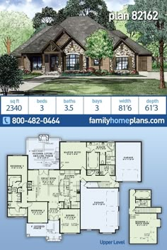 the floor plan for this house is very large and has two levels to accommodate it