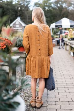 Boho linen dress gift for mom -medium weight linen - 100% European flax - pre-washed/pre-shrunk - soft and comfortable - great texture and lovely wrinkles Summer Linen Long Sleeve Dress For Garden Party, Bohemian Linen Midi Dress For Daywear, Spring Linen Peasant Dress, Spring Peasant Linen Dress, Fitted Linen Prairie Dress For Summer, Cottagecore Long Sleeve Summer Dress, Peasant Linen Tunic Dress, Peasant Linen Dress With Long Sleeves, Bohemian Linen Midi Dress For Garden Party