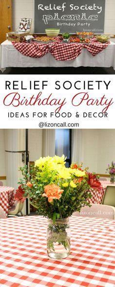 a vase filled with flowers sitting on top of a checkered tablecloth covered table