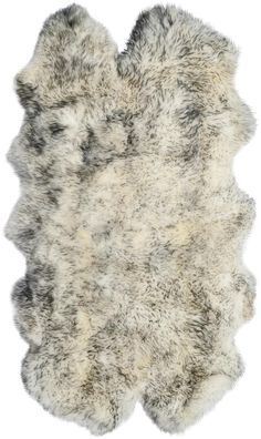 a sheepskin rug is shown on a white background