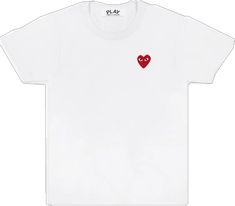 Red Play, T Shirt Style, Comme Des Garcons, White T Shirt, White T, White Tshirt, Apparel Accessories, Shirt Style, Color White