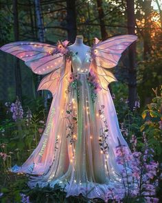 Fairycore Fantasy Outfits, Enchanted Princess Dress, Boho Fancy Dress, Fairy Handkerchief Dress, Fairy Gown Goddesses, Diy Fairy Dress, Garden Fairy Outfit, Fairy Dress Outfit, Fairy Queen Dress