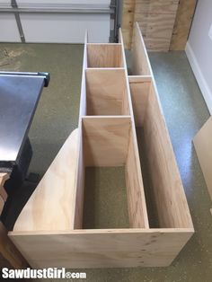 the drawers are open and ready to be assembled