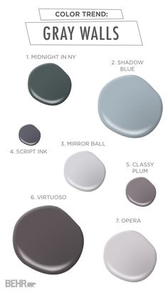 the different shades of gray paint are shown in this graphic style, and it is also available