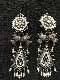 Elegant Baroque Filigree Earrings, Ornate Sterling Silver Chandelier Earrings, Vintage Silver Filigree Earrings, Mexican Filigree Earrings, Artisan Dangle Filigree Earrings, Heirlooms Jewelry, Mexican Jewelry, Filigree Earrings, Sterling Silver Filigree