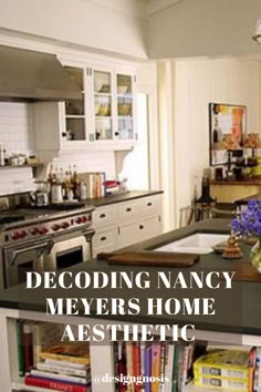 a kitchen filled with lots of counter top space next to a stove top oven and microwave