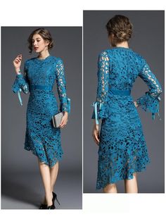 Lace Hollow Out O Neck Long Sleeve Patchwork Velvet Knee-Length Dress - Uniqistic.com Elegant Spring Midi Dress With Patchwork, Elegant Spring Patchwork Dress, Elegant Spring Dress With Patchwork, Elegant Midi-length Patchwork Dress, Elegant Midi Length Dress With Patchwork, Fitted Long Sleeve Midi Dress With Lace Patchwork, Long Sleeve Lace Dress With Patchwork, Long Sleeve Midi Dress With Lace Patchwork For Fall, Fall Long Sleeve Midi Dress With Lace Patchwork