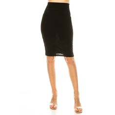 Product Description: Strike the perfect balance between elegance and comfort with our Solid Pencil Skirt, tailored to accentuate your silhouette. This classic piece features a prominent banded waist for a touch of bold sophistication and a figure-flattering look. With its comfortable stretch fabric, this skirt moves with you, making it perfect for a day at the office or an evening out. The skirt's length, approximately 26 inches from waist to hem, falls to the knee, offering a professional and p Moa Collection, Work Skirts, High Waisted Flares, Long Maxi Skirts, Floral Print Skirt, Midi Skirt Pencil, Women Midi, Pleated Midi Skirt, Slim Waist