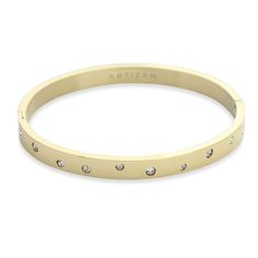 Stainless steel Gold plated, rhodium plated Cubic zirconia 2.8" x 1.77" - Suitable for wrist circumference up to 6.50" Modern Cubic Zirconia Bangle Gift, Timeless Yellow Gold Cubic Zirconia Bangle, Luxury Gold-plated Bangle With Polished Finish, Gold-tone Polished Finish Bangle For Gift, Luxury Gold-tone Bangle With Polished Finish, Cartier Love, Cartier Love Bracelet, Love Bracelets, Rhodium Plated