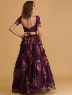 Introducing the stunning wine floral digital organza festival wear lehenga choli from Ethnic Plus! This exquisite ensemble is crafted with precision and attention to detail, making it the perfect choice for weddings and festive occasions like mehendi ceremonies. Let's delve into the benefits and key features of this gorgeous outfit.
The wine color of this lehenga choli exudes sophistication and adds a touch of glamour to your look. It is a timeless and elegant choice for any special event.This s Navratri Floral Print Organza Lehenga, Party Semi-stitched Lehenga With Floral Print, Semi-stitched Party Lehenga With Floral Print, Party Lehenga With Floral Print Semi-stitched, Purple Floral Print Sets For Eid, Elegant Floral Print Organza Choli, Elegant Organza Choli With Floral Print, Festival Floral Print Organza Choli, Festival Organza Choli With Floral Print