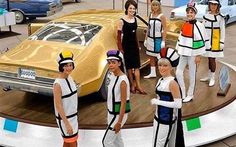 Detroit Auto Show 1966 Detroit Cars, Theo Van Doesburg, New James Bond, Oldsmobile Toronado, Car Advertising, Car Ads, 1960s Fashion, Op Art, Tornado