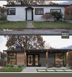 before and after pictures of a small house