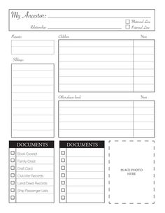 a printable worksheet with the words, documents and other things to do