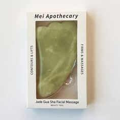 Mei Apothecary Jade Gua Sha Facial Massage Beauty Tool : Target Gua Sha Packaging, Facial Massage Movements, Glow Up Products, Skincare Routine Tips, Jade Gua Sha, Eco Friendly Product, Gua Sha Facial, Skin Brushing, Gua Sha Tools