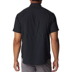 The Columbia Silver Ridge Utility Lite Short-Sleeve Shirt takes a timeless button-up shirt and packs it full of features that encourage us to go on adventures. The recycled synthetic fabric found on this shirt wicks moisture, fights odors, and blocks out the sun so that we can stay focused. Black Outdoor Tops With Pockets, Black Tops With Pockets For Outdoor Activities, Black Short Sleeve Shirt For Outdoor Activities, Solid Color Short Sleeve Camp Shirt For Outdoor, Black Short Sleeve Camp Shirt For Outdoor, Solid Camp Shirt With Pockets For Outdoor, Outdoor Short Sleeve Shirt With Pockets, Solid Shirt With Pockets For Outdoor Activities, Black Short Sleeve Adventure Shirt