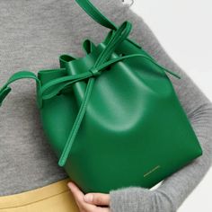 Mansur Gavriel, Mini (Size), Leaf Green, Green, Gold, New With Tags: A Brand-New, Unused, And Unworn Item (Including Handmade Items) In The Original Packaging (Such As The Original Box Or Bag) And/Or With The Original Tags Attached, And Leather. Luxury Green Pouch For Everyday Use, Luxury Green Bucket Bag For Daily Use, Designer Green Bucket Bag For Travel, Designer Green Bucket Bag, Luxury Green Bucket Bag For Shopping, Luxury Green Bucket Shoulder Bag, Luxury Green Bucket Bag For Travel, Green Luxury Bucket Bag For Formal Occasions, Elegant Bucket Pouch