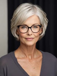 42 Short Hairstyles For Over 50 With Glasses: Chic And Timeless - Beauty Chime Warm Blonde Highlights, Updo With Headband, Shag Haircuts, Blonde Pixie Cuts, Pixie Styles, Shag Haircut, Facial Features, Women Over 50, Short Curly Hair