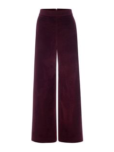 Frame - Cropped Velvet Wide Leg in Wine-Pants-Wardrobe Apparel Deep Red Velvet, Pleat Dress, Menswear Inspired, Deep Red, Pleated Dress, Black Tie, Trinidad And Tobago, Evening Wear, Red Velvet