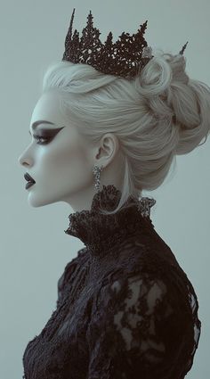 31+ Vampire Hairstyles for Women: Top Halloween Looks to Dazzle and Terrify | LooksNiceOnMe Gothic Bridal Hair, Vampire Hairstyles For Women, Goth Vampire Aesthetic, Vampire Hairstyles, Anna Valerious, Elder Goth, Vampire Portrait, Extreme Hair Colors, Vampire Hair