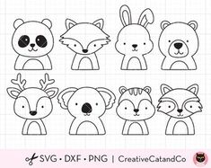 the svg files are available for use in this project, including animals and deers