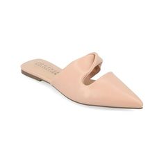 Manufacturer: Journee Collection Size Origin: US Style Type: Mules Collection: Journee Collection Closure: Material: Manmade Fabric Type: Faux Leather Sku: BH5889379 Size: 5.5.  Color: Pink.  Gender: female.  Age Group: adult. Blush Shoes, Mule Flats, Pointed Heels, Loafers Style, Pointed Toe Heels, Journee Collection, Heeled Loafers, Casual Shoes Women, Fashion Flats