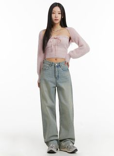 Washed Wide Leg Jeans CJ408 - Acubi style | LEWKIN Casual Relaxed Fit Crop Top For Fall, Casual Crop Top For Loungewear, Cropped Everyday Winter Tops, Versatile Relaxed Fit Crop Top For Spring, Casual Spring Loungewear Crop Top, Casual Blue Crop Top For Fall, Casual Crop Top For Spring, Casual Spring Crop Top, Versatile Relaxed Fit Crop Top