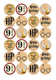 harry potter birthday cupcake toppers