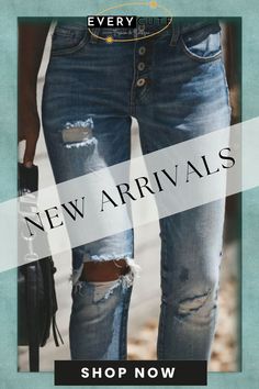 Liv Ripped Denim Jeans Ripped Denim Jeans, Street Jeans, Denim Jeans Ripped, Ripped Denim, Online Clothing, Denim Jeans, Straight Leg, Button Up, Shop Now