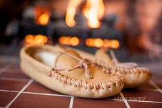 How To Make Moccasins, Diy Moccasins, Handmade Moccasins, Moccasin Pattern, Leather Crafting, Sheep Skin, Tan Cowhide, Leather Moccasins, Deer Skin